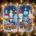 Soaoo 6 Pcs 6.3 in Multicolor Mercury Glass Finial Christmas Ornaments - Image 2