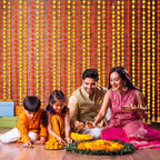 12 Pcs 4 ft Diwali Marigold Garland Decorations Indian Artificial Flowers - Image 6