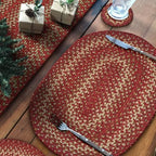 Homespice Apple Pie Jute Braided Table Mats, Oval 10x15 Set of 4 by Homespice