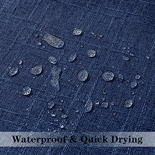 Kevin Textile Outdoor Waterproof 22”x22” Pillow Covers 2 Pack, Blue - Image 2