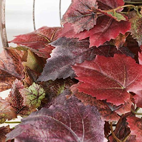 Autumn Grape Leaf Cascading Artificial Ivy Vine Bush – 39" Tuscany Vineyard - Image 5