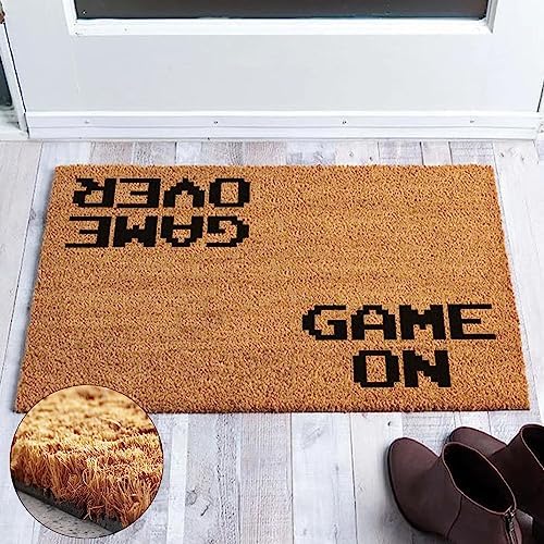 Game On, Game Over Doormat - 23.7x15.6in Outdoor Coir Rug with Non Slip PVC Back - Image 5
