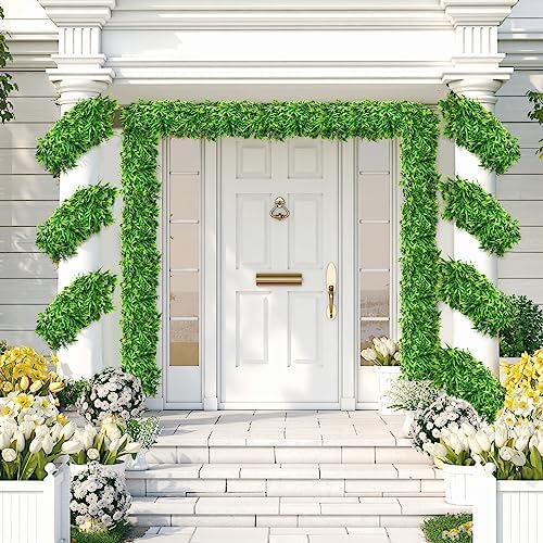 Hoteam 12 Pcs Artificial Hanging Greenery Plants, Bamboo Leaf - Image 5