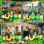 St Patricks Day Inflatables Outdoor Decorations 8FT Leprechaun Inflatable with Shamrock Horseshoe Pot of Gold Beer Cup Yard Lawn Party Garden Home Holiday Irish Saint Patrick’s Blow Up Décor - Image 7