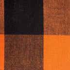 DII Halloween Tablecloth, 70 Inch Round, Orange & Black Buffalo Check Plaid - Image 2