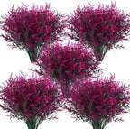 RECUTMS 36 Bundle Artificial Faux Plants Flowers Outdoor Spring Decoration by RECUTMS