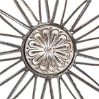 YiLifebes Metal Flower Wall Decor, 18”x18” Metal Floral Scroll Wall Art, Iron Wall Decoration Sculpture for Living Room Bedroom Bathroom Outdoor Garden, (Flower A) - Image 6