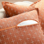 ZWJD Pillow Covers 26x26 Set of 2 Soft Polyester Textured Pillow Covers with Stylish Flange Edge Cozy Farmhouse Throw Pillows for Couch Bed Sofa Living Room - Image 3