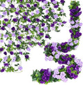 Floweroyal 6 Pack Artificial Flower Garlands 7.9FT Fake Rose Vines Silk Flowers Hanging Rose Ivy for Wedding Arch Party Home Garden Wall Decor (Purple) by FloweroyalCrafts