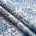 CPC Indigo Blue Block Print Cotton Table Runner 16x90 Inch Long Runner - Image 6
