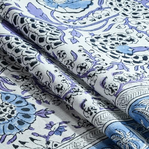 CPC Indigo Blue Block Print Cotton Table Runner 16x90 Inch Long Runner - Image 6
