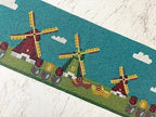 Enliven Windmills and Tulip Fields Handmade Beaded Table Runner, 13x36 Inches Lightweight Decorative Table Runner, Perfect for Dining/Wedding/Party/Everyday Use & Easy to Clean, Elegant Beaded Runner by Enliven
