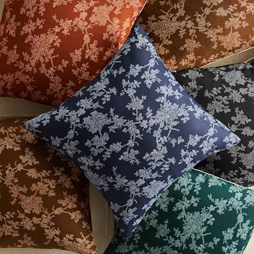 100% Cotton French Pastoral Throw Pillow Covers Set of 2, 24x24 Inch Background/Blue Farmhouse Decorative Cushion Covers for Sofa Bed Living Room Home Decor - Image 5