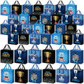 Wesnoy 48 Pcs Happy Father's Day Tote Gift Bags Bulk with Handles Plaid Non Woven Dad Candy Bags Reusable for Gift Wrapping Happy Men Father's Day Goody Shopping Party Favor, 11.4 x 10.6 x 4.7 Inch by Wesnoy