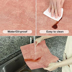 Homaxy PU Faux Leather Placemats for Dining Table, Set of 6, Pink - Image 3