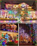 Multicolor Christmas Lights 552FT 1400LED, Extra Long Outdoor String Lights Waterproof, Timer & Memory, 8 Modes Dimmable Plug in Fairy for Outside Tree Wedding Patry - Image 5