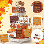 14 Pcs Halloween Tiered Tray Decor Set, Gnome Wood Table Signs (Simple) - Image 2