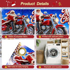 7x16FT Christmas Santa Claus Motorcycle Garage Door Cover Decorations Christmas Garage Door Banner for Outdoor Indoor Christmas Decorations Party Photography Backdrop - Image 3