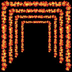 Tuanse 12 Pack Fall Decoration for Home Halloween Garland with Lights Maple by Tuanse