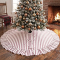 JOVIPOP Christmas Tree Skirt, 48 Inch Red and White Striped Ruffle by Unknown