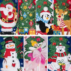 LUBOT Set of 4 Christmas Stockings Embroidered 20" Velvet Large Family Xmas Tree Stocking 4 Pack Shining Cute Cartoon Soft Luxury Stocking Fireplace Hanging Decor - Image 3