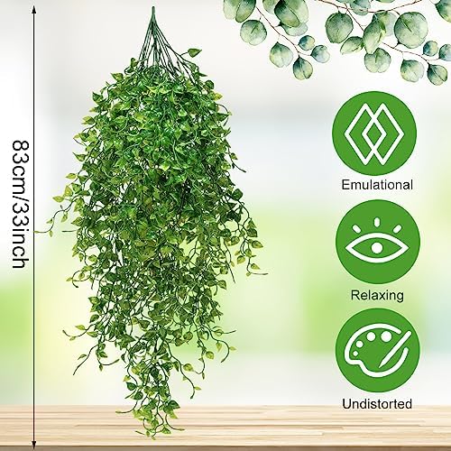 Hoteam 12 Pcs Artificial Hanging Greenery Plants, Ivy - Image 2