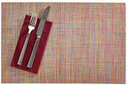 Restaurantware Candy Kaleidoscope Vinyl Woven Placemat, 16 x 12 in, 6 Pack by Restaurantware