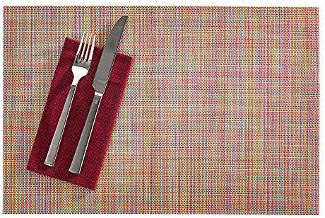 Restaurantware Candy Kaleidoscope Vinyl Woven Placemat, 16 x 12 in, 6 Pack by Restaurantware