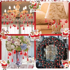 Vercraft 100 Pcs Christmas Tree Acrylic Hanging Ornaments, Red - Image 6
