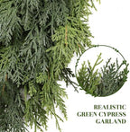 SHareconn 5.9FT Artificial Christmas Cedar Garland Decoration, Realistic Faux Cypress Greenery Garland for Winter Mantle Table Stairs Railing Fireplace Holiday Indoor Outdoor Decor, 5.9 FT - Image 3