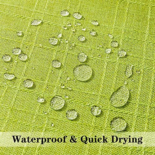 Kevin Textile Outdoor Waterproof 24”x24” Pillow Covers 2 Pack, Green - Image 2