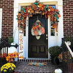 Happy Fall Y'all Wooden Porch Sign 47" Thanksgiving Large Welcome Porch Sign for Pumpkin Sign Autumn Home Front Door Yard Party Decor - Image 5