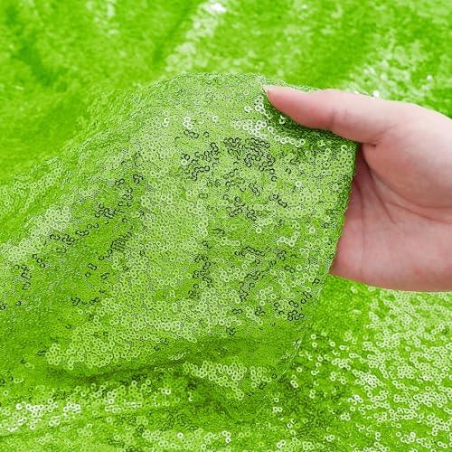 Sugargirl 10 Packs 12 x 72 inches Sequin Table Runner, Glitter Apple Green Table Runner for Birthday Party Supplies Wedding Holiday Celebration Event Decorations - Image 3