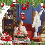 Shappy 6 Pieces Wreath Storage Bags 30 Inch Dual Zippers,Clear, Red - Image 6