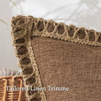 MIULEE Set of 2 Lumbar Linen Burlap Throw Pillow Covers 12x20 Coffee - Image 7