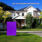 9 Pack Pure Solid Color Set Garden Flag - DIY Double-Sided - Image 5