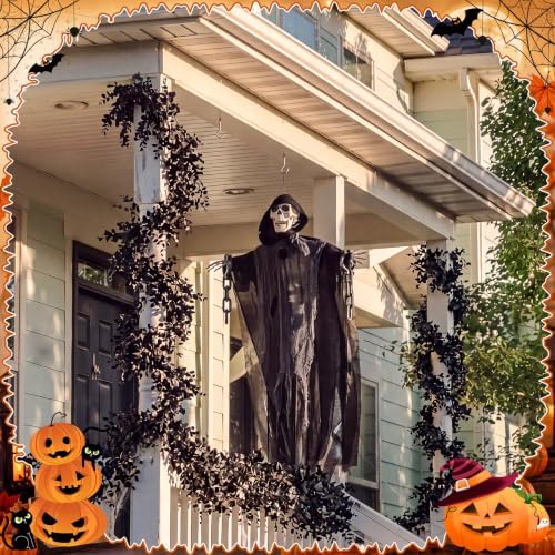 12 Pack Halloween Artificial Eucalyptus Garland 5.84ft Gothic Hanging Vines - Image 4