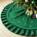 Green Tree Skirt Small Sequin Christmas 60 Inch Velvet Mini for Pencil Glitter Skirts Collar Sparkle Decorations by FANPROMS