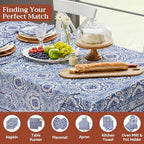Maison d' Hermine Table Cloth Rectangle Table Reusable 100% Cotton 70"x90" - Image 4