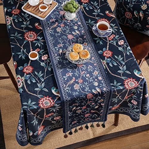 Patdrea Designer Elegant French Velvet Table Runner,12"X118"-Lanruoting - Image 7