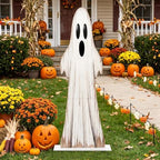 Rattanview 45 Inch Halloween Ghost Porch Sign Wooden Welcome for Front Door - Image 5