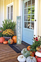 Welcome Sea Turtle Sign for Front Door, 4ft Tall Front Porch Decor, Vertical Wooden Signs for Front Porch, Rustic Farmhouse Wood Porch Decorations Outdoor - Image 3