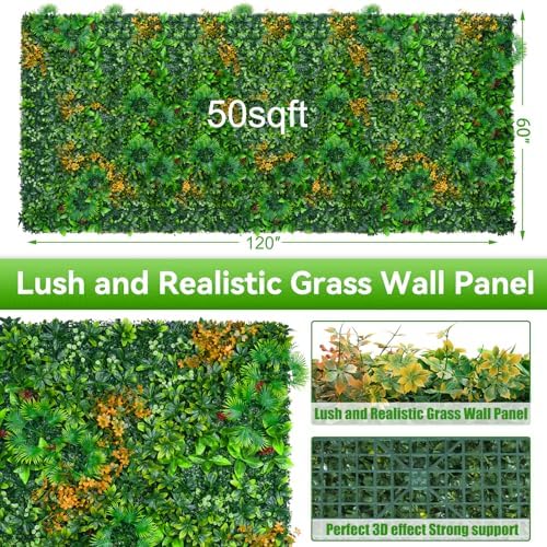 Artificial Grass Wall Panels, 60"x120"(50 SQFT) Boxwood Panels - Image 2