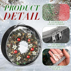 4 Pcs Christmas Wreath Storage Bag, Christmas Garland Storage Container with Clear Window, Zipper & Handle for Xmas Holiday Seasonal Wreath Garland Box(Black,36") - Image 3