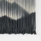 IOWER Macrame Wall Hanging Black Dip Dyed Boho Wall Art 27" W x 19" L - Image 7