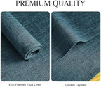 Softalker Faux Linen Cloth Placemats Set of 12-12 x 18 Inch, Teal - Image 4