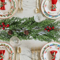 ENVEN Faux Cedar Christmas Garland with Red Berries & Pine Cones – Full Faux Winter Greenery for Holiday Mantel, Staircase, Doorway, Indoor Outdoor Christmas Décor (9FT-Deluxe Cedar) by ENVEN