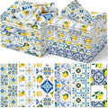 Nuogo 36 Pack Lemon Cloth Napkins 15"x15" Amalfi Coast Lemon Napkins by Nuogo