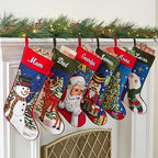 Let's Make Memories Personalized Needlepoint Christmas Stocking - Embroidered Family Stockings - Old-Fashioned Christmas Décor - Mantel Décor - 8"x17" - Customized Embroidered Name - Angel - Image 2