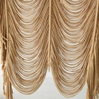Macrame Curtain Handmade Khaki Boho Doorway window Curtain Room 41"W*75"L - Image 7